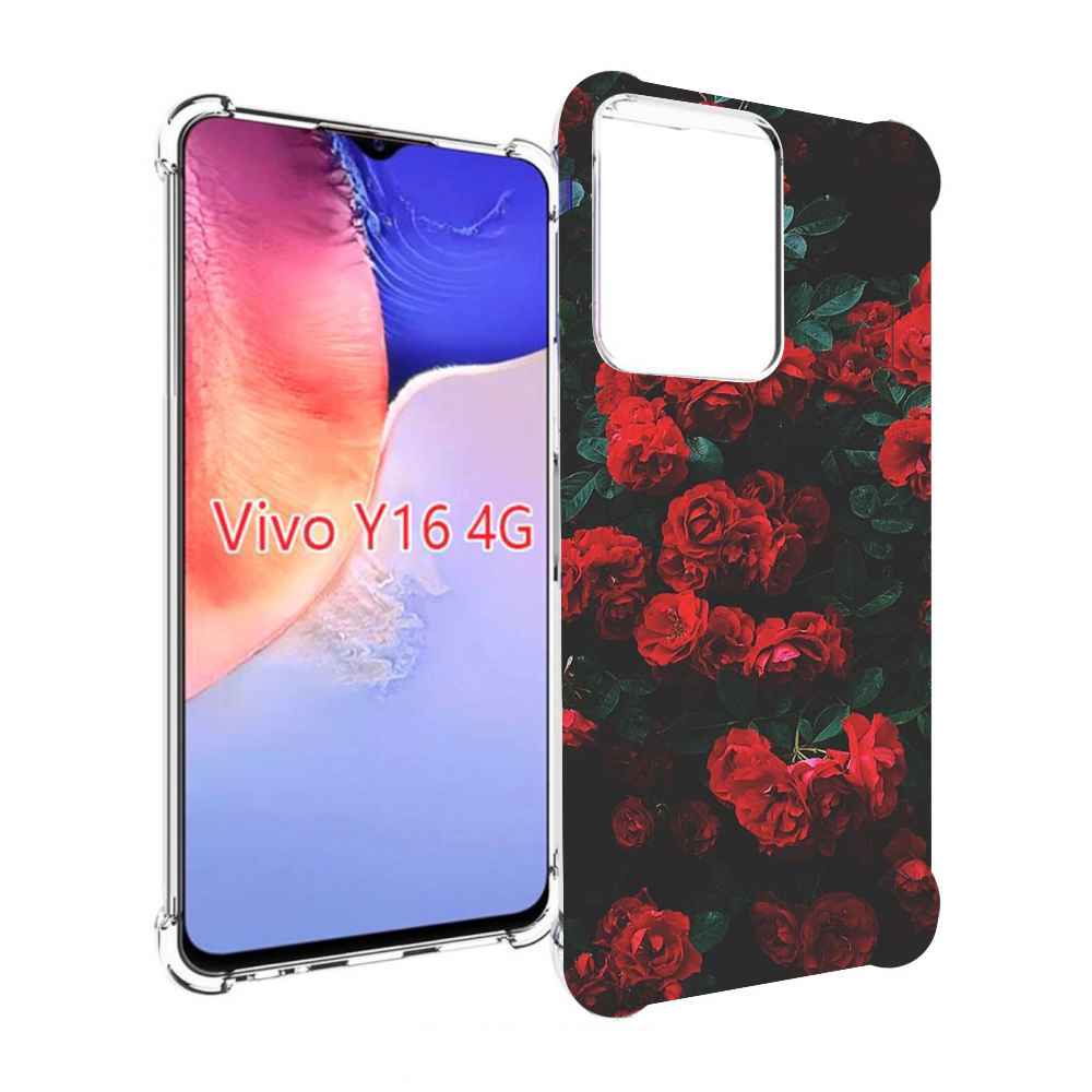 

Чехол MyPads розы-в-листьях для Vivo Y16 4G/ Vivo Y02S, Прозрачный, Tocco