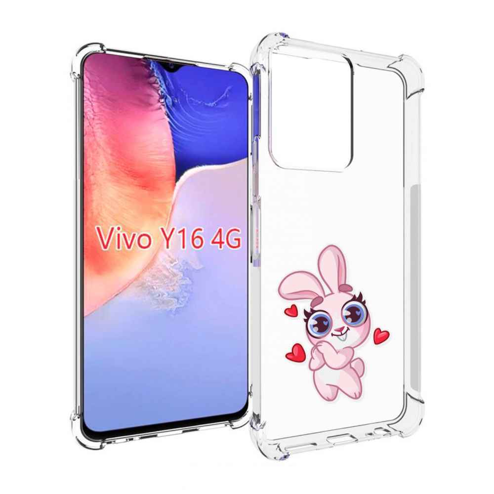 

Чехол MyPads розовый-зайченок для Vivo Y16 4G/ Vivo Y02S, Прозрачный, Tocco