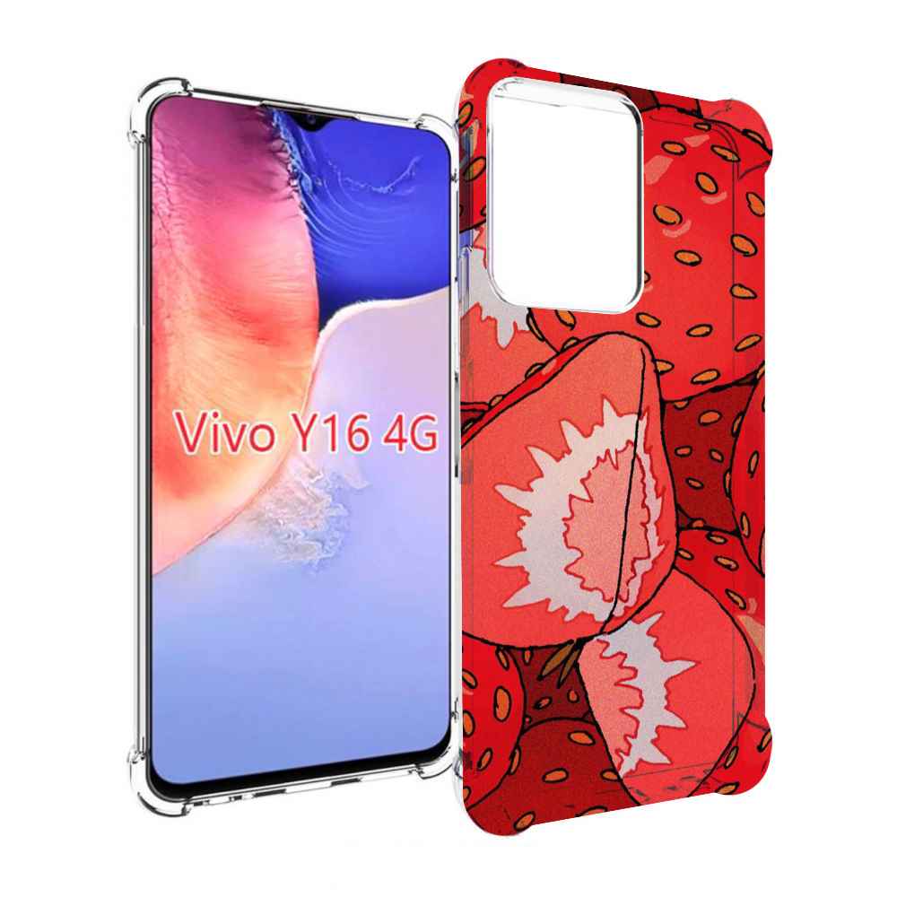

Чехол MyPads рисованная-клубника для Vivo Y16 4G/ Vivo Y02S, Прозрачный, Tocco