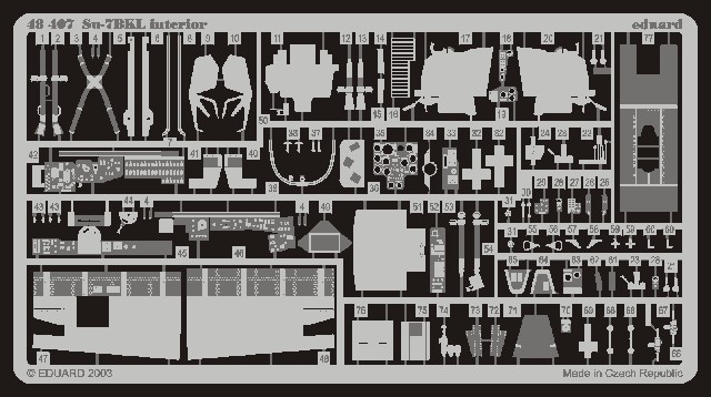 

Фототравление Eduard 48407 Su-7BKL interior