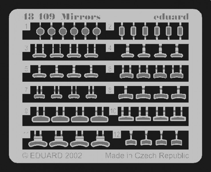 

Фототравление Eduard 48409 Mirrors 1/48, Однотонный