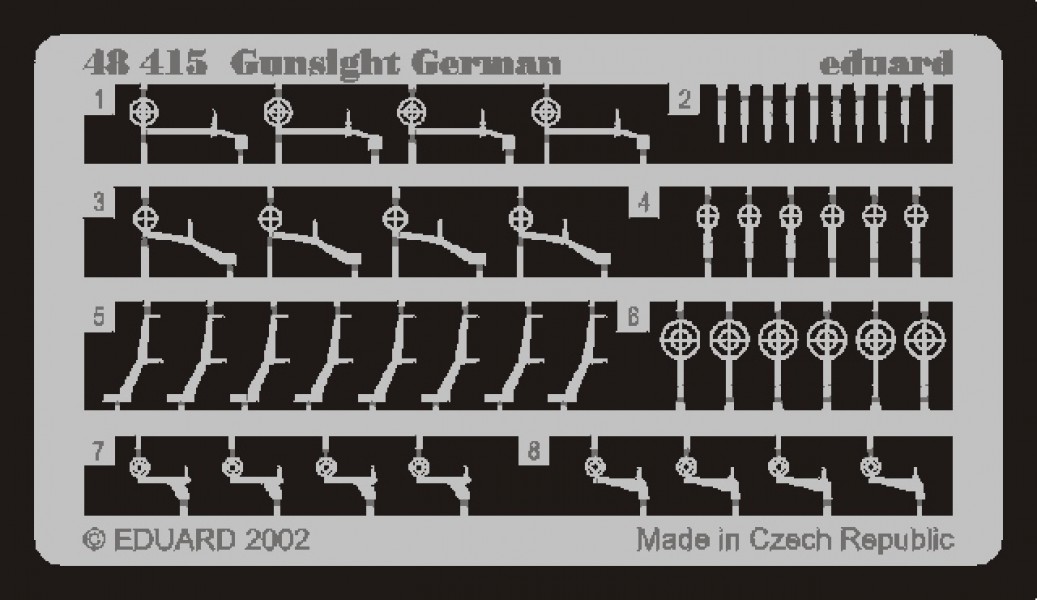 

Фототравление Eduard 48415 Gunsights German 1/48, Однотонный