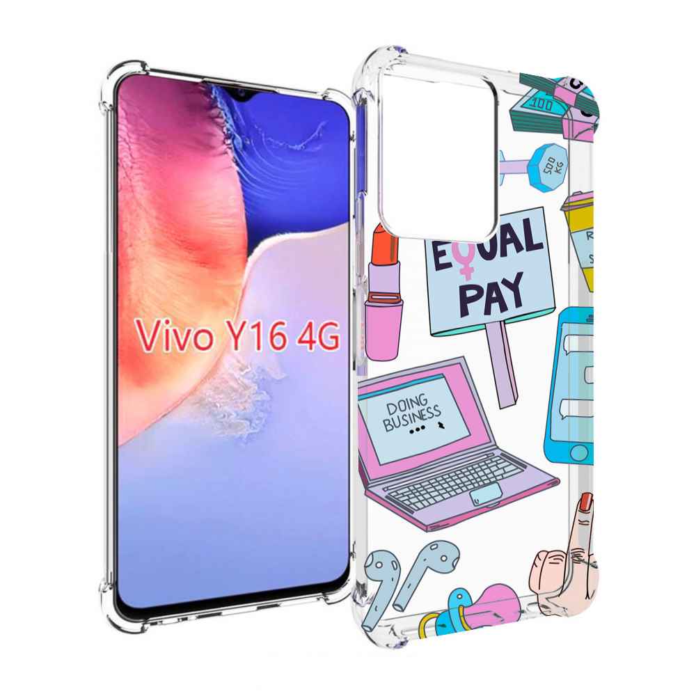 

Чехол MyPads разные-штучки для Vivo Y16 4G/ Vivo Y02S, Прозрачный, Tocco