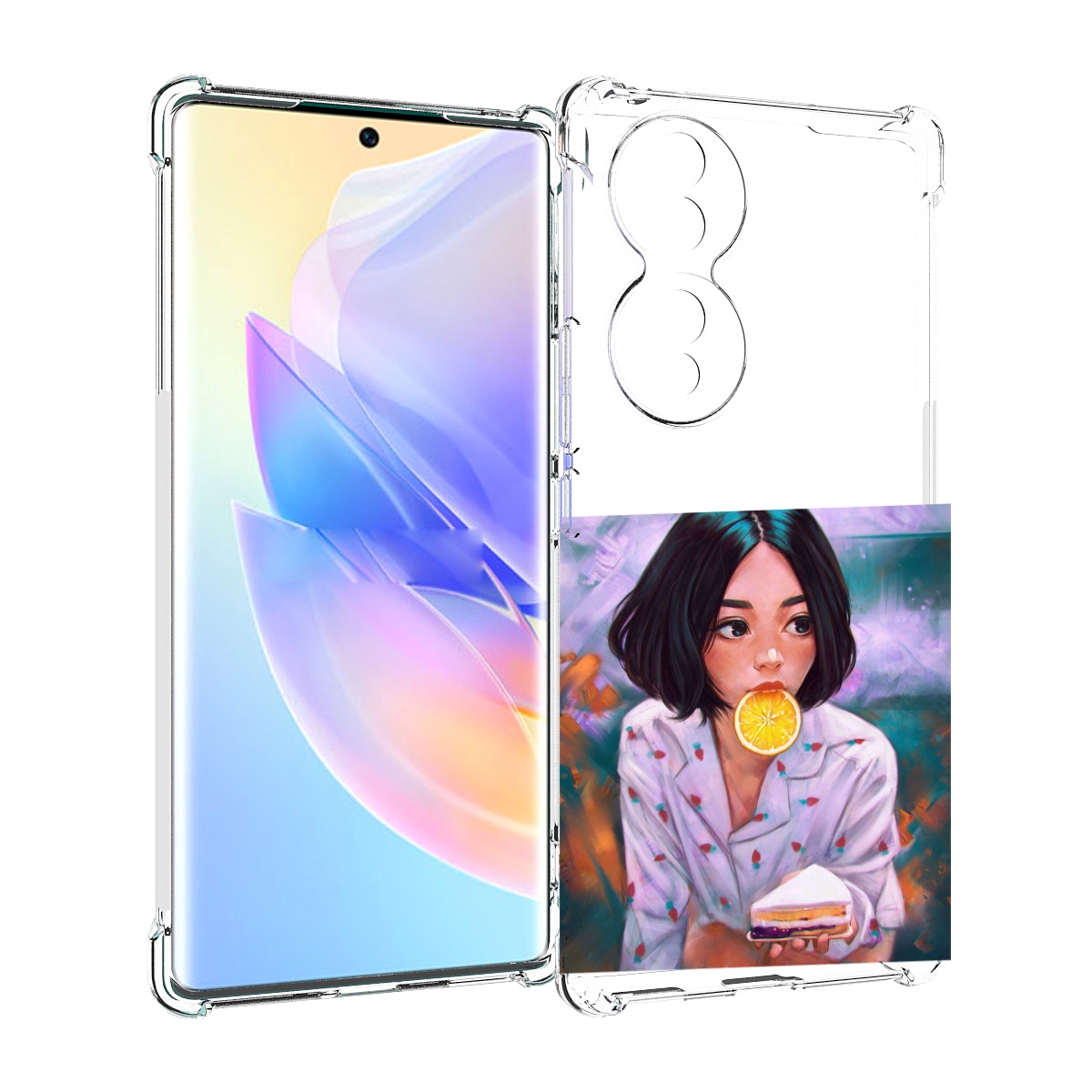 Чехол MyPads девушка-с-чизкейком женский для Honor 70
