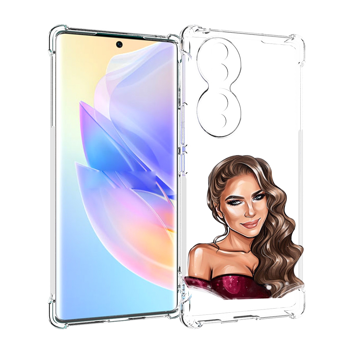 

Чехол MyPads девушка-с-улыбкой женский для Honor 70, Прозрачный, Tocco