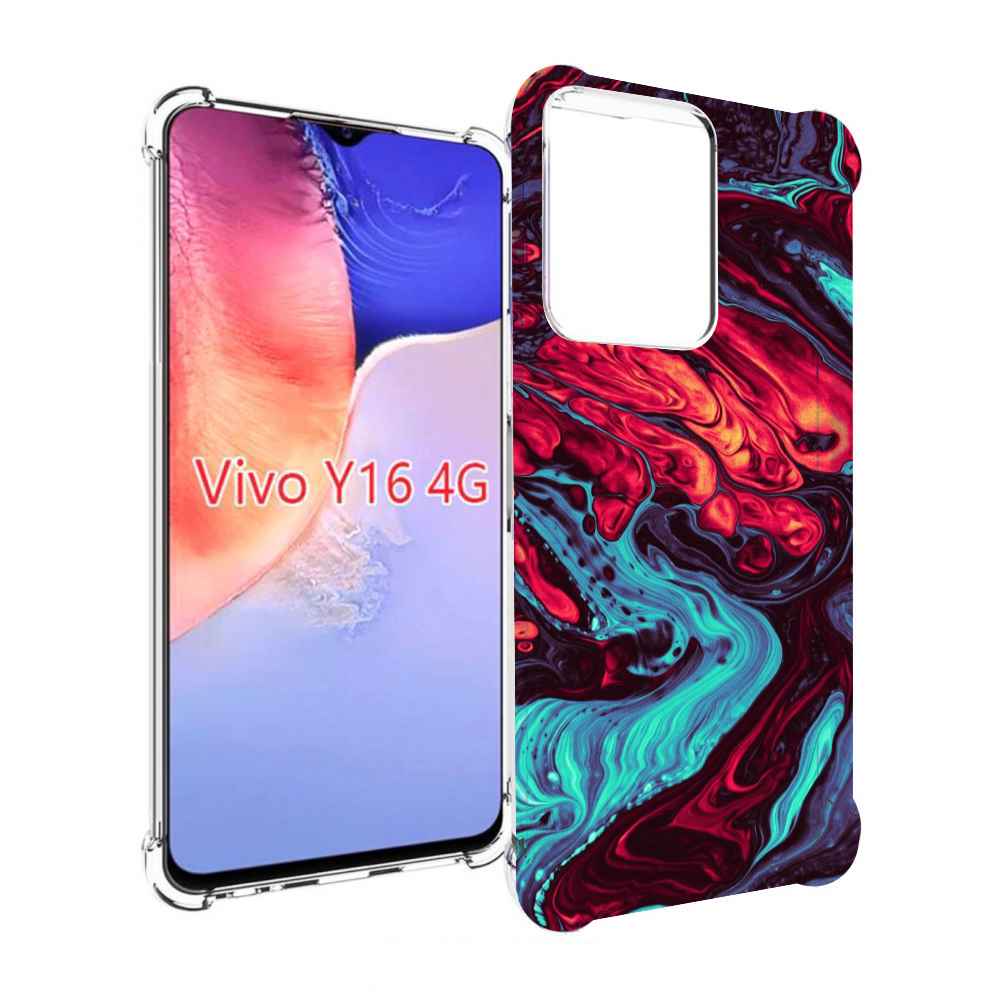 

Чехол MyPads разбавленная краска для Vivo Y16 4G/ Vivo Y02S, Прозрачный, Tocco