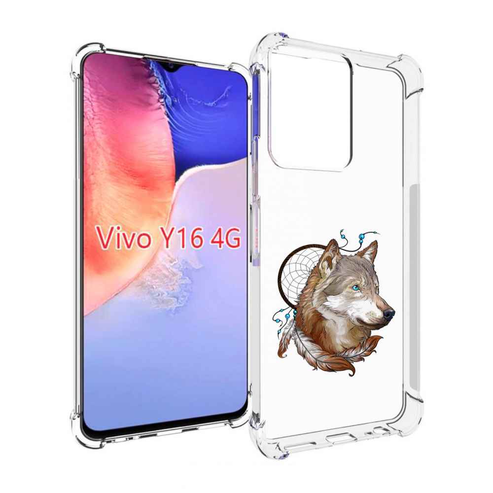 Чехол MyPads волк и ловец снов для Vivo Y16 4G/ Vivo Y02S
