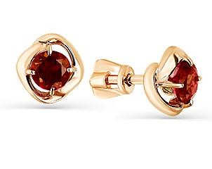 

Серьги-пусеты из золота Magic Stones 05-1-054-0300-010, гранат, 05-1-054-0300-010