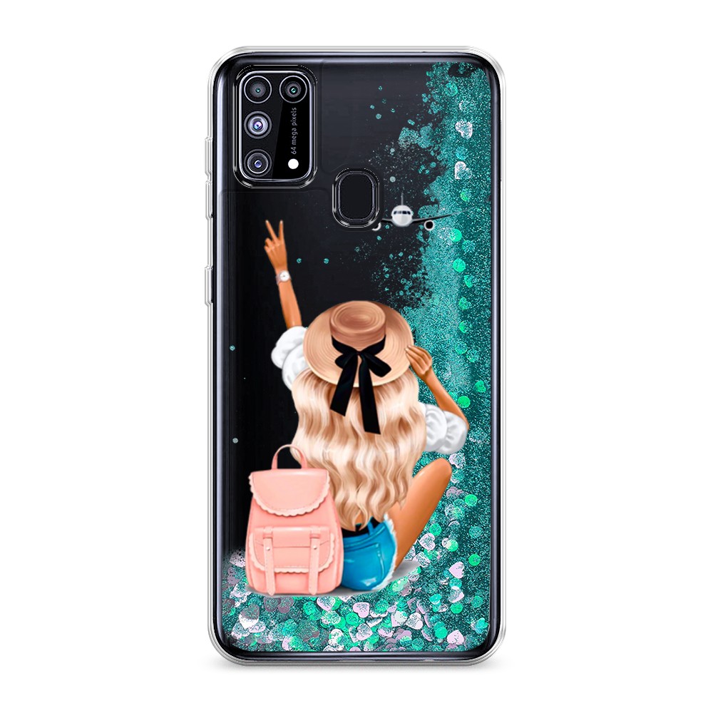 

Жидкий чехол с блестками "Автостопом самолетом" на Samsung Galaxy M31, 2100795-1