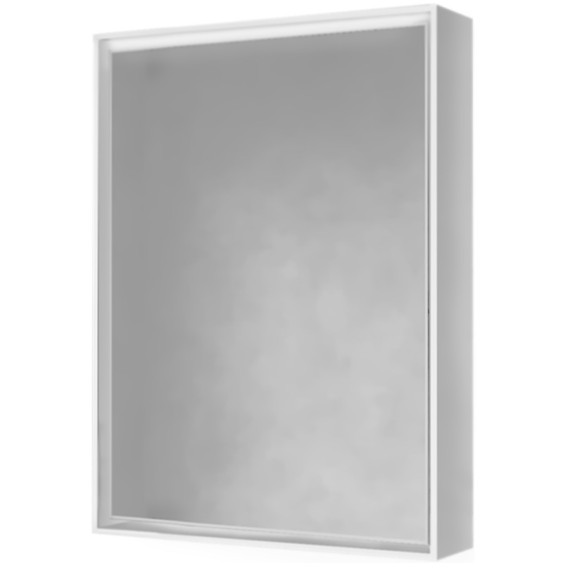 фото Зеркало-шкаф raval frame 75 белый с подсветкой, розеткой (fra.03.75/w)