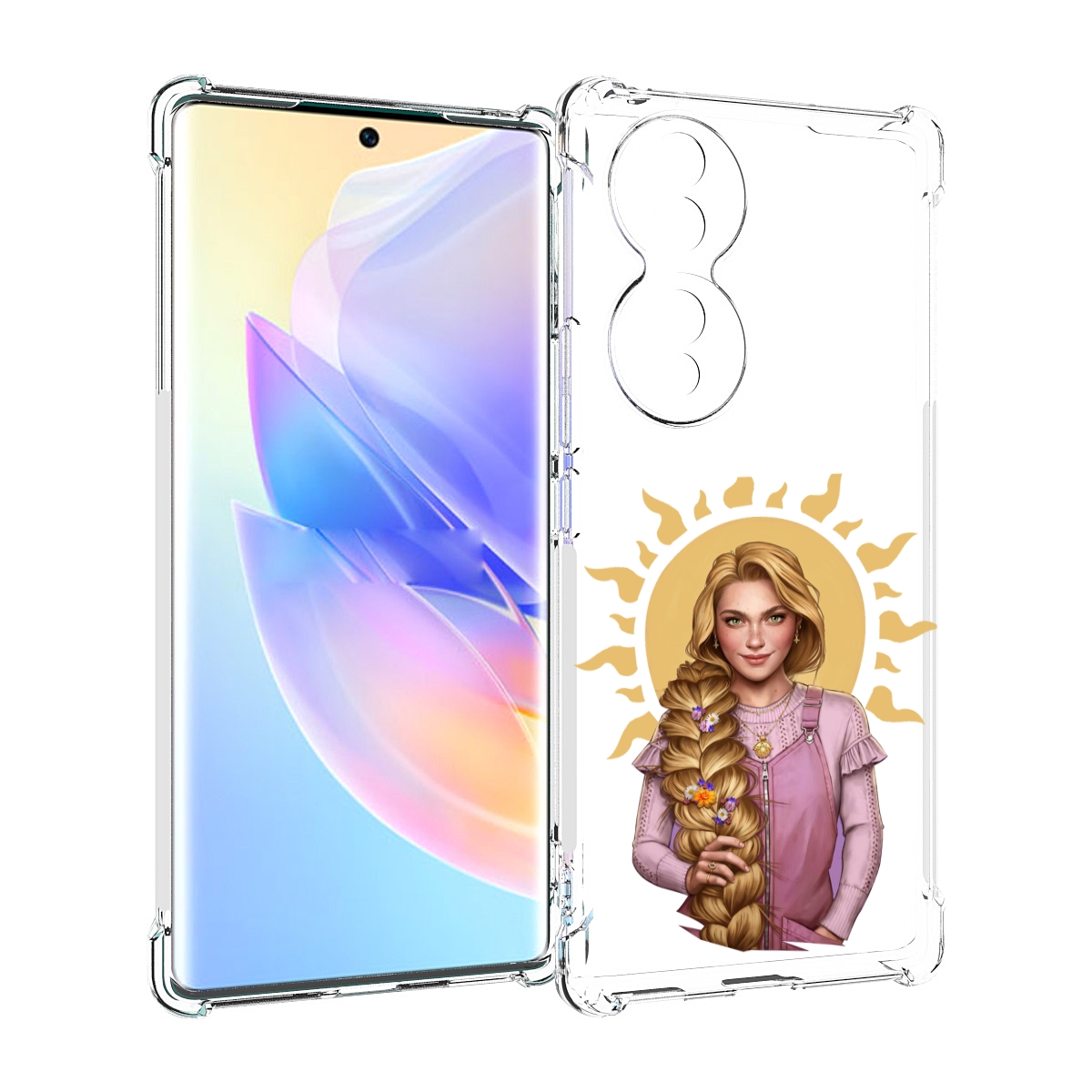 

Чехол MyPads девушка-с-большой-косой для Honor 70, Прозрачный, Tocco