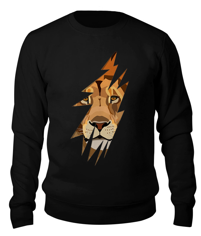

Свитшот унисекс Printio Лев ( lion) черный L, Лев ( lion)