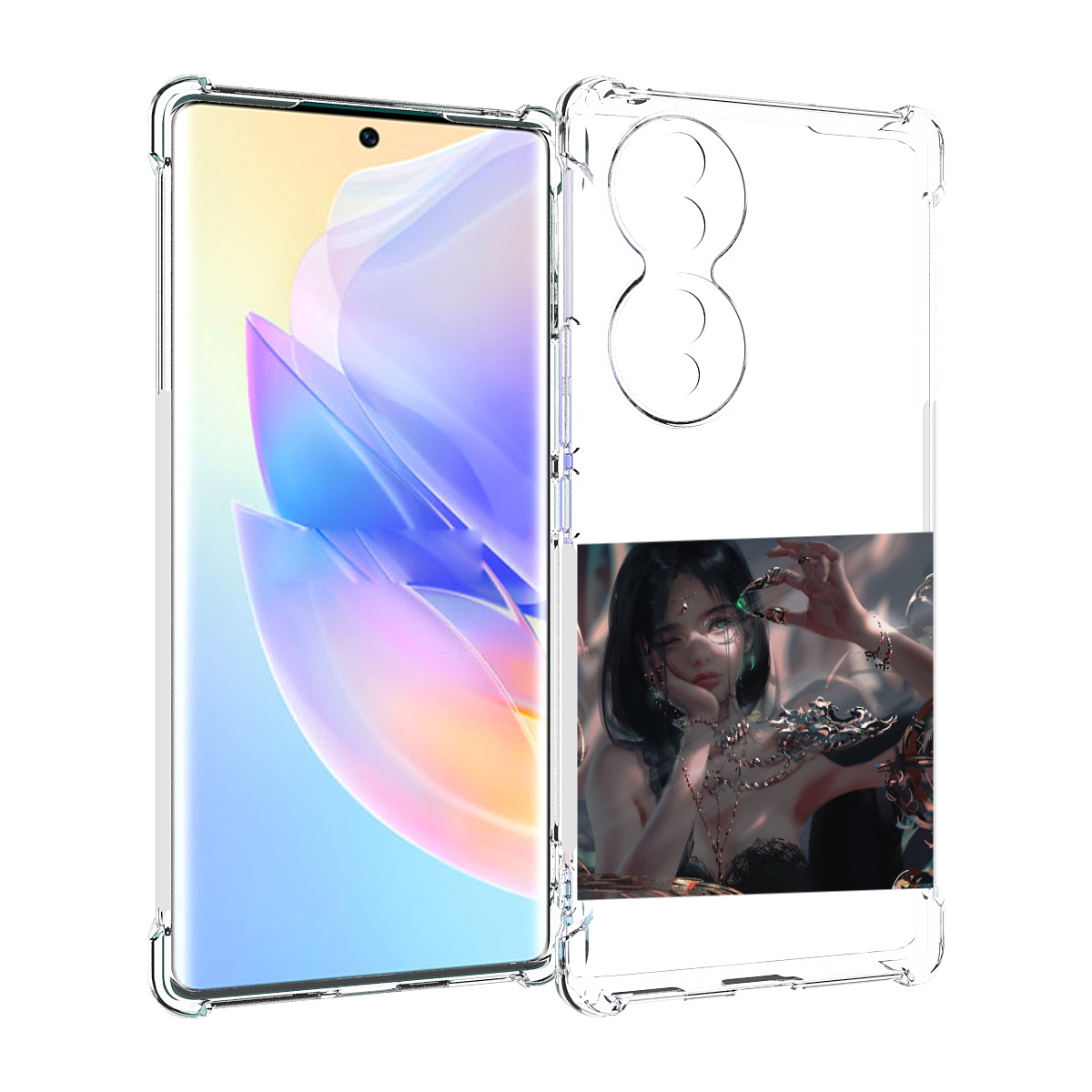 

Чехол MyPads девушка-с-алмазом для Honor 70, Прозрачный, Tocco
