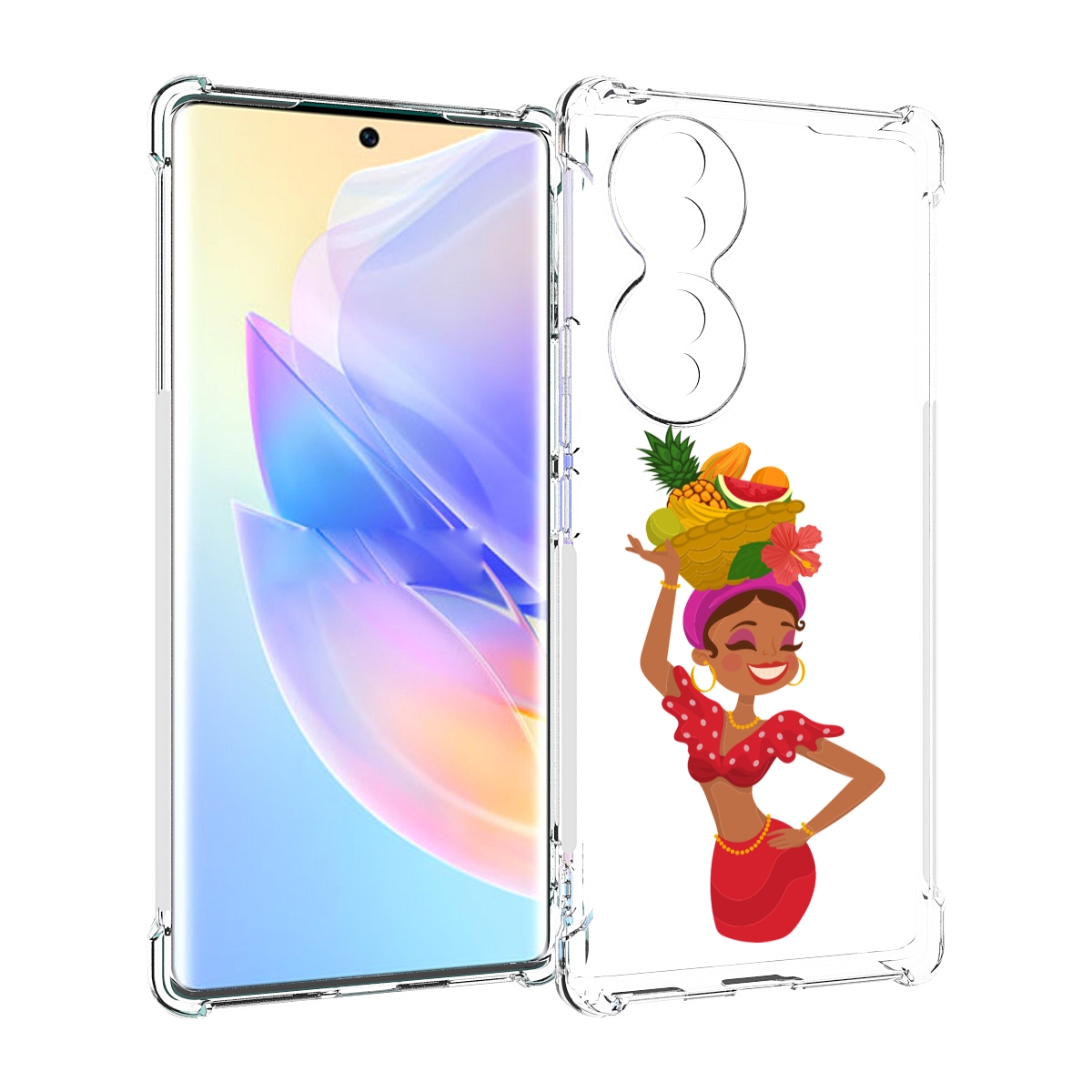 

Чехол MyPads девушка-мулатка для Honor 70, Прозрачный, Tocco
