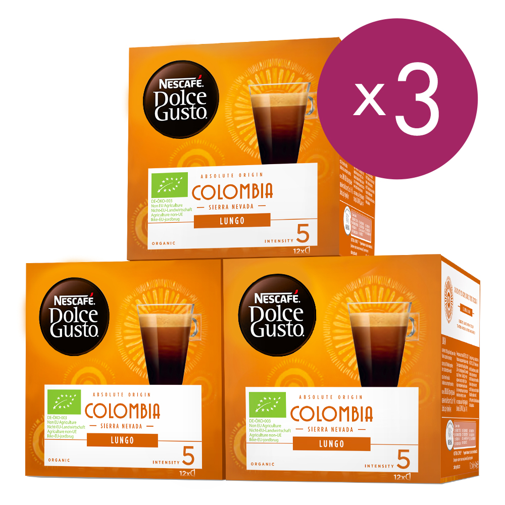 

Кофе в капсулах Nescafe Dolce Gusto Лунго Колумбия 3 штуки по 12 капсул