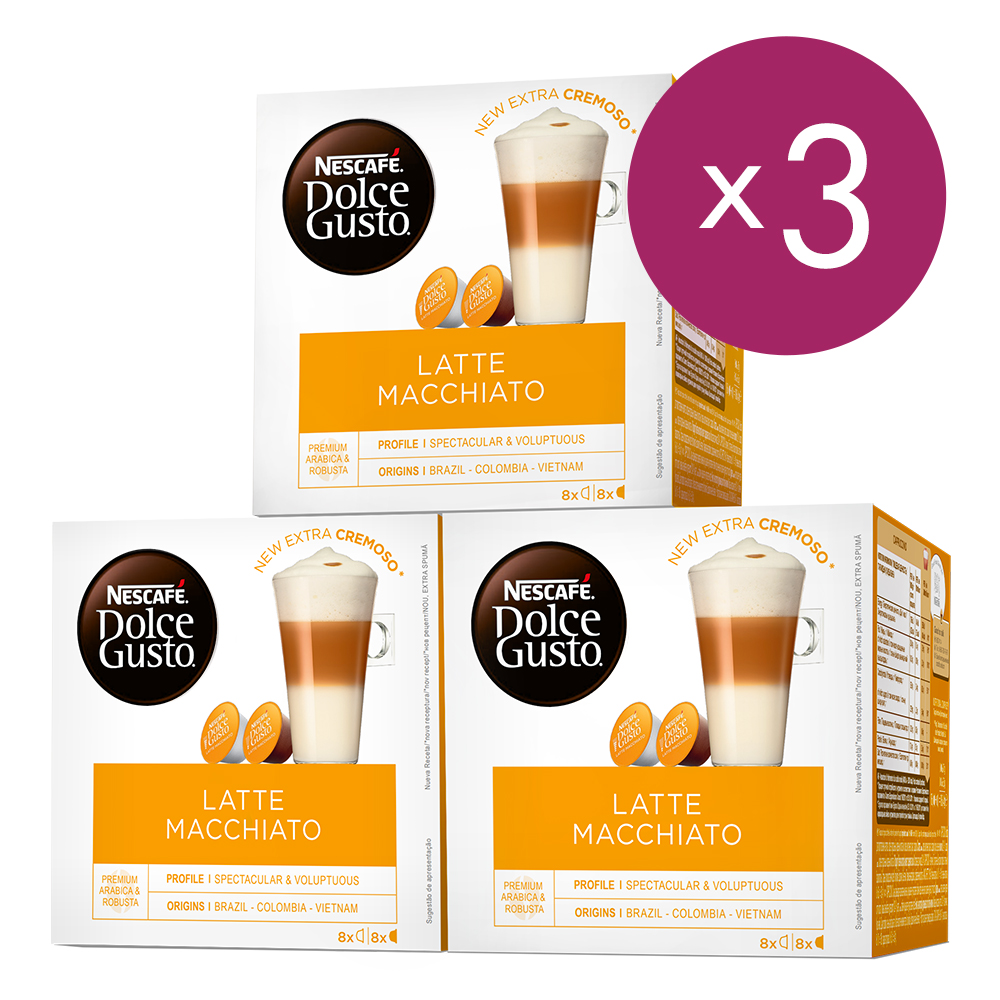 

Кофе в капсулах Nescafe Dolce Gusto Латте Макиато 3 штуки по 16 капсул, NDG-lattemach