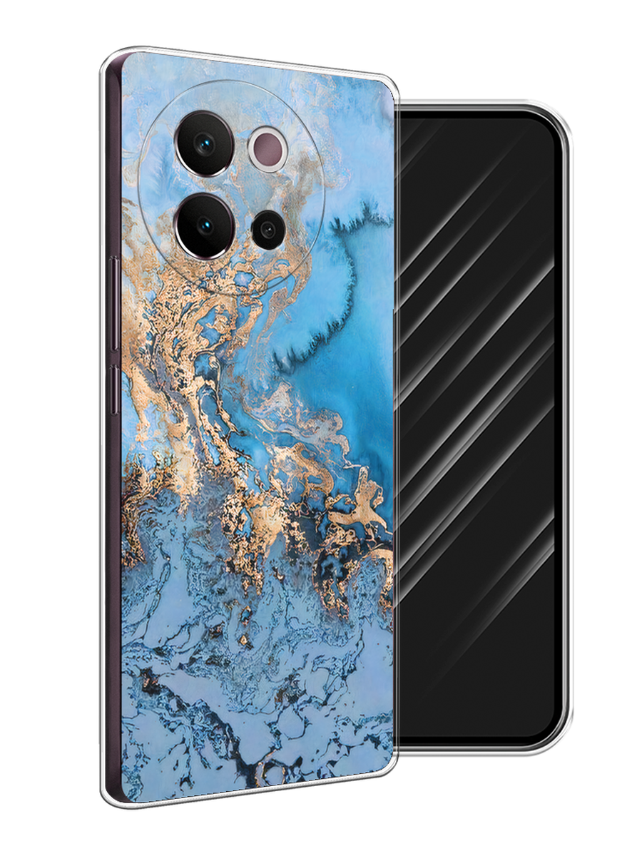 

Чехол Awog на Vivo V40 Lite 5G "Морозная лавина синяя", Серебристый, 2611550-1