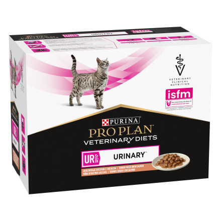 фото Влажный корм для кошек pro plan veterinary diets ur st/ox, при мкб, лосось, 10шт по 85г