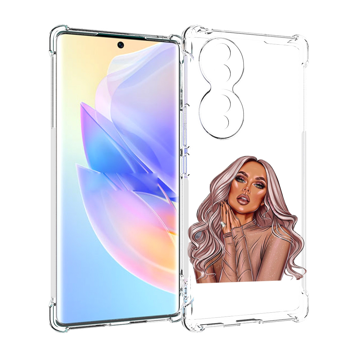 

Чехол MyPads девушка-в-коричневых-оттенках для Honor 70, Прозрачный, Tocco