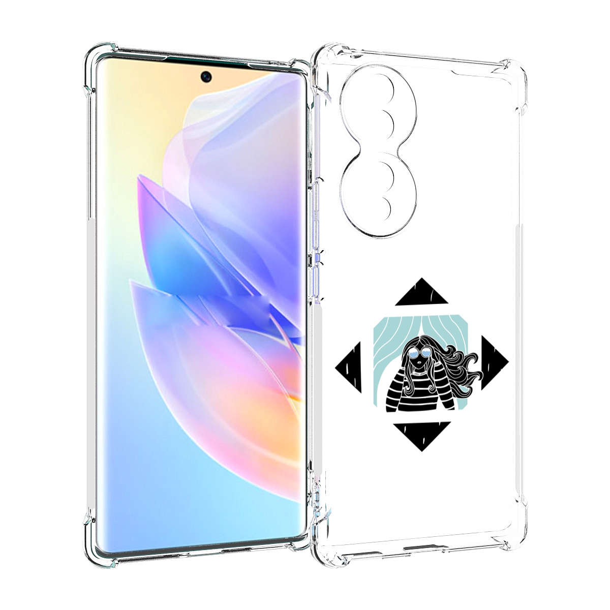 

Чехол MyPads девушка-в-квадратике для Honor 70, Прозрачный, Tocco