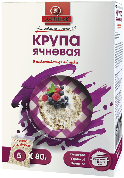 

Крупа ячневая ЭлитПак в пакетиках для варки 80 г х 5 шт