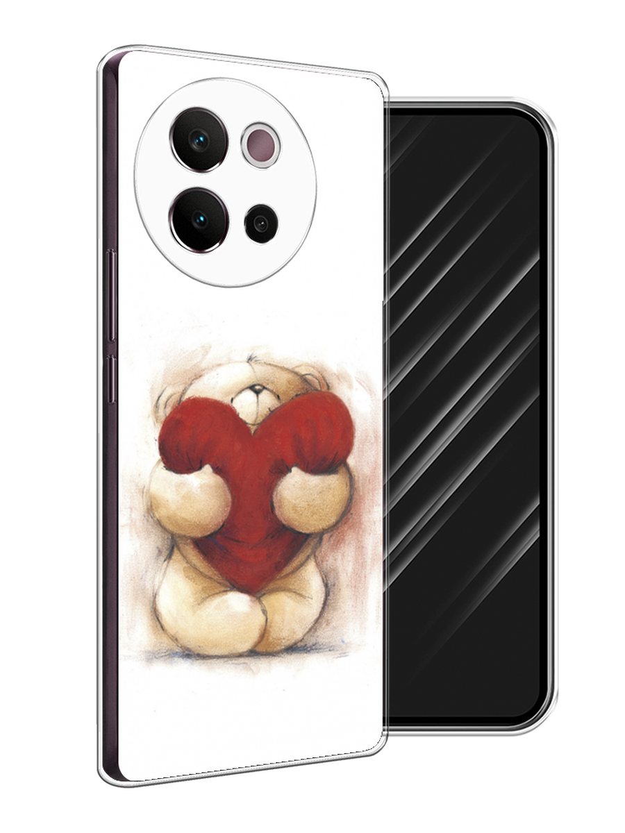 

Чехол Awog на Vivo V40 Lite 5G "Мишка с сердцем 1", Белый;бордовый;бежевый, 2611550-1
