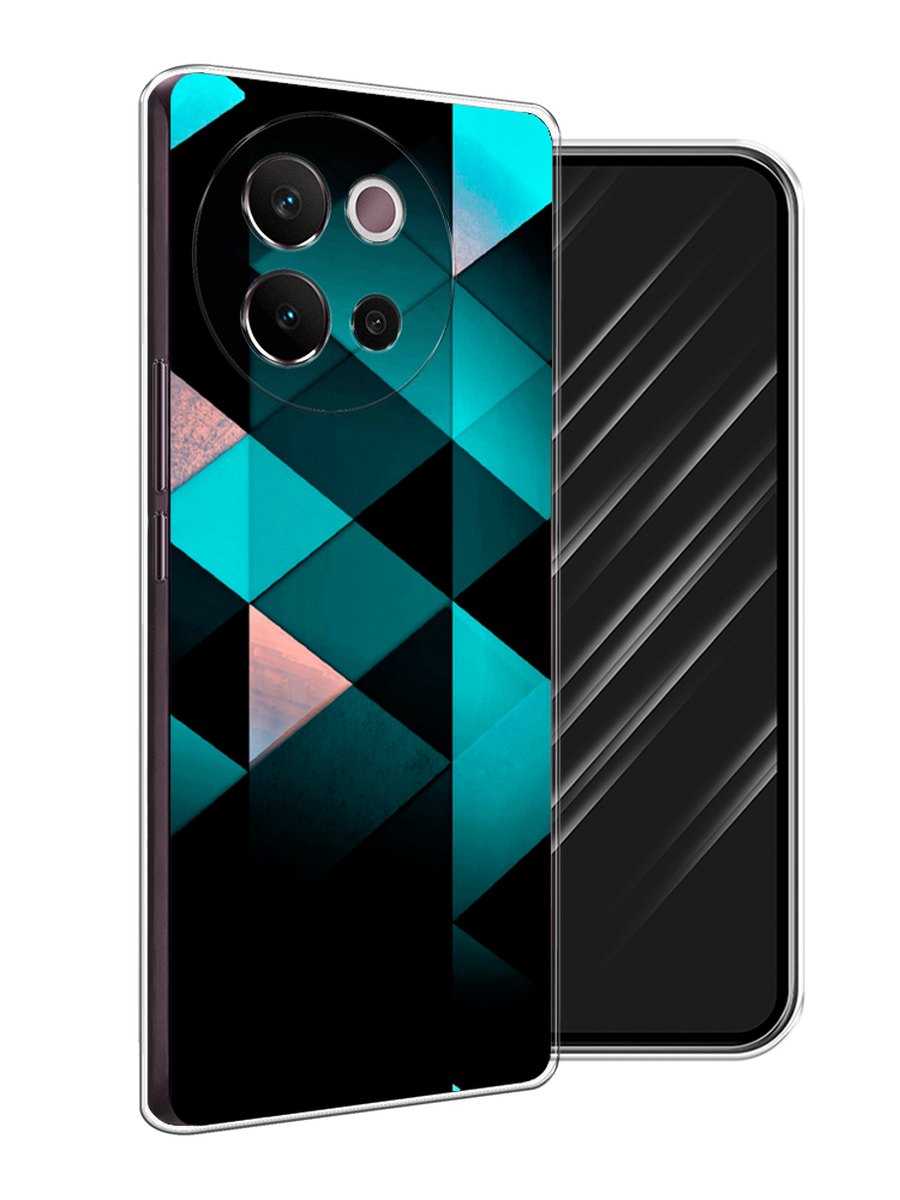 

Чехол Awog на Vivo V40 Lite 5G "Геометрия 16", Бирюзовый;черный, 2611550-1