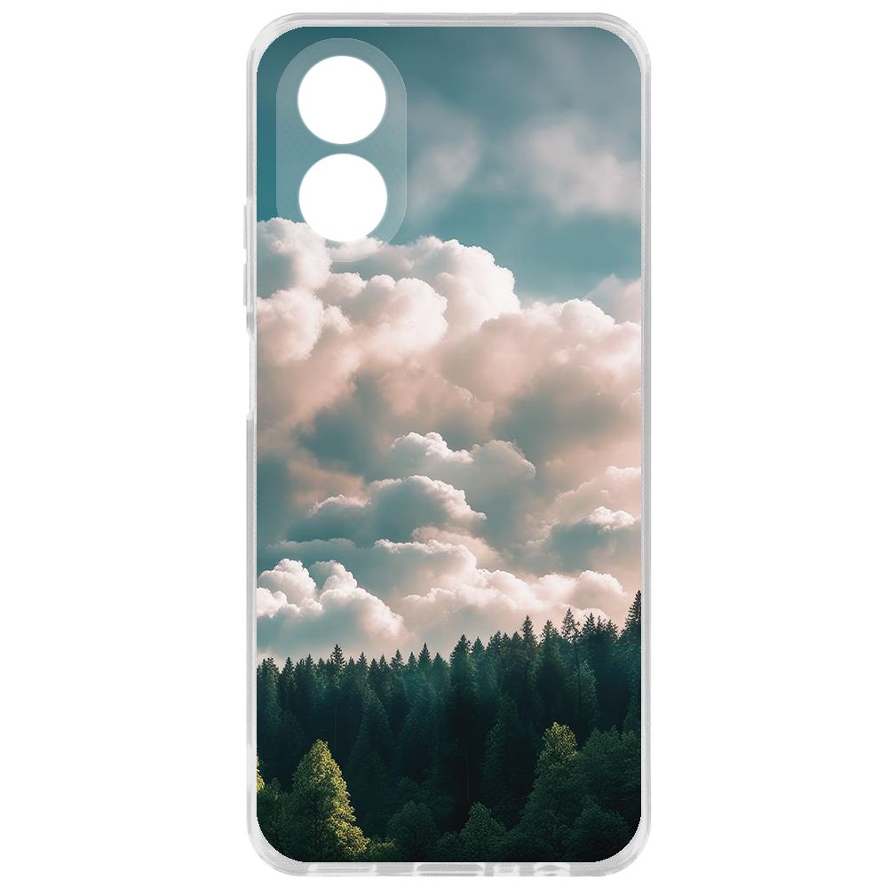 

Чехол-накладка Krutoff Clear Case Облачно для Oppo A38 4G, Прозрачный
