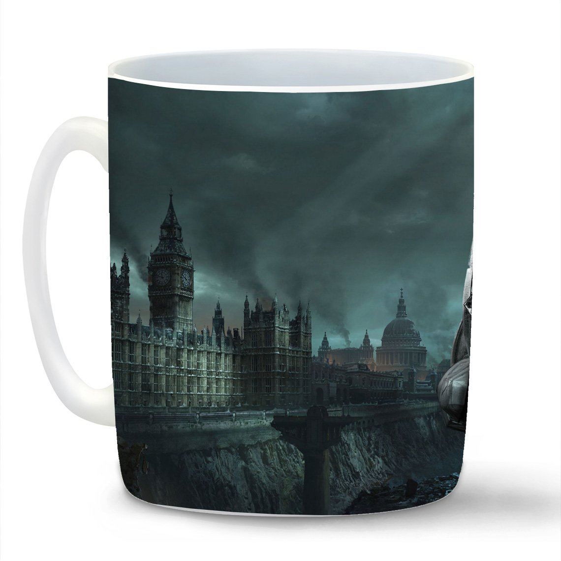 

Кружка белая CoolPodarok hellgate london Воитель Лондон Разрушеный мост