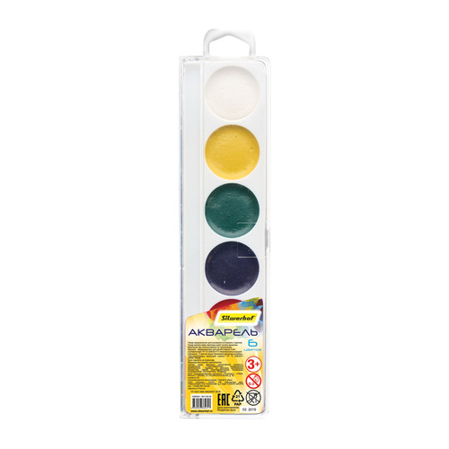 фото Упаковка красок акварельных silwerhof солнечная коллекция 96113506 6 цветов без кисти