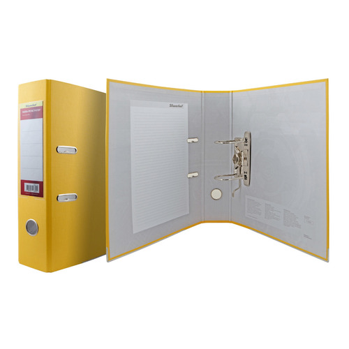 Упаковка папок-регистраторов Silwerhof 355021-05 A4 75мм ПВХ/бумага желтый 10 шт в упак.