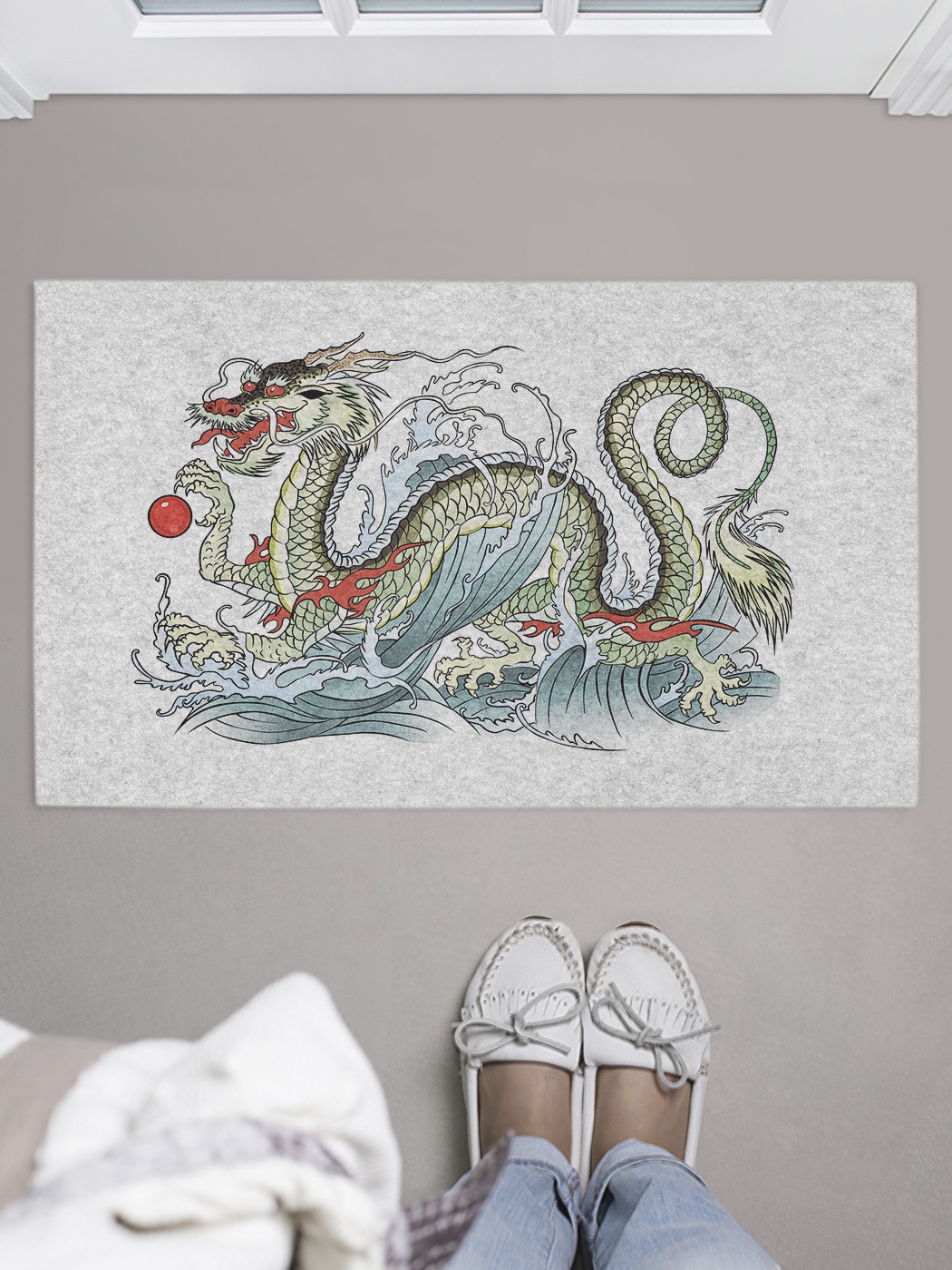 

door_48452 Придверный коврик в прихожую для обуви, на резиновой основе, 75x45 см