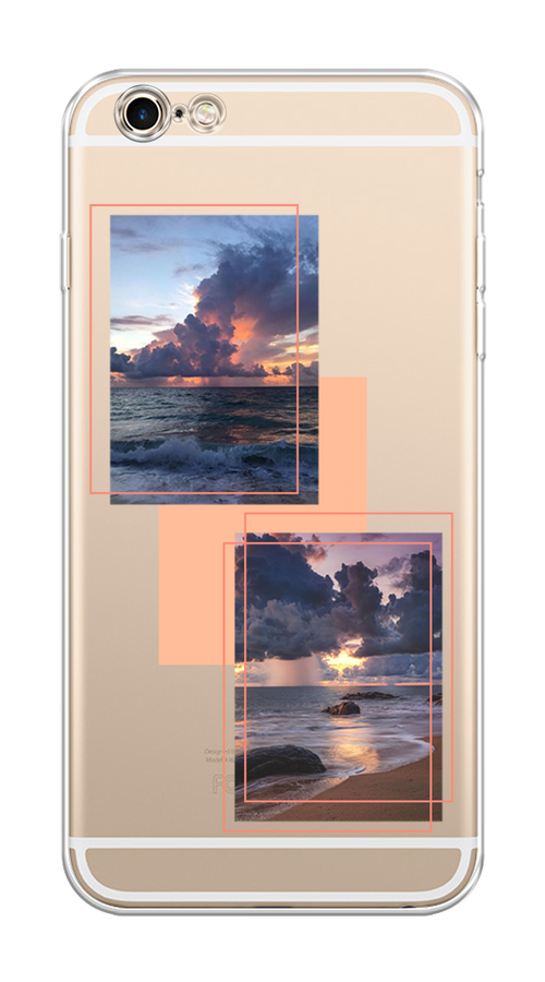 

Чехол на Apple iPhone 6 Plus/6S Plus "Sky collage", Розовый;прозрачный;синий, 10550-1