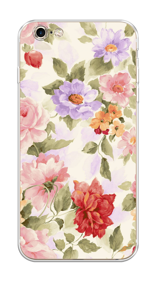 

Чехол на Apple iPhone 6 Plus/6S Plus "Акварельные пионы", Розовый;бежевый, 10550-1
