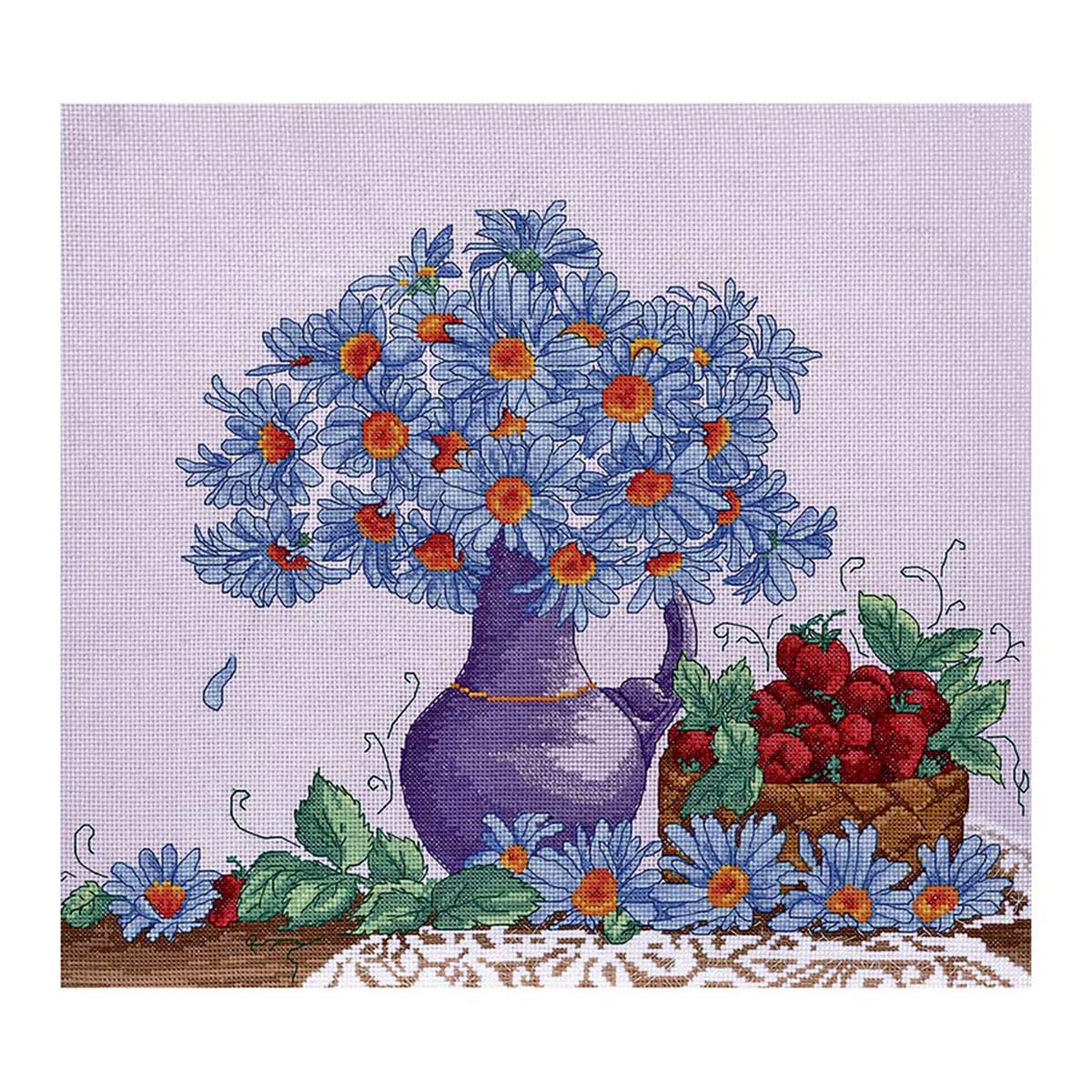 фото Набор для вышивания hobby&pro садовые ромашки 38х31см, 968