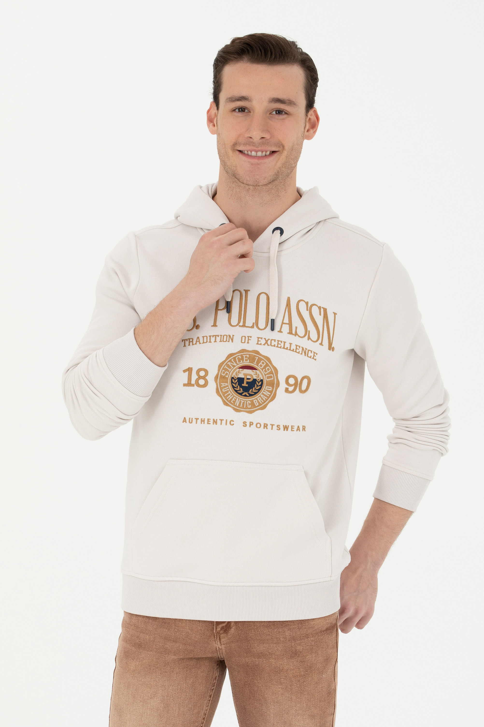 

Худи мужское US Polo Assn G081SZ0820AWKA бежевое 2XL, Бежевый, G081SZ0820AWKA