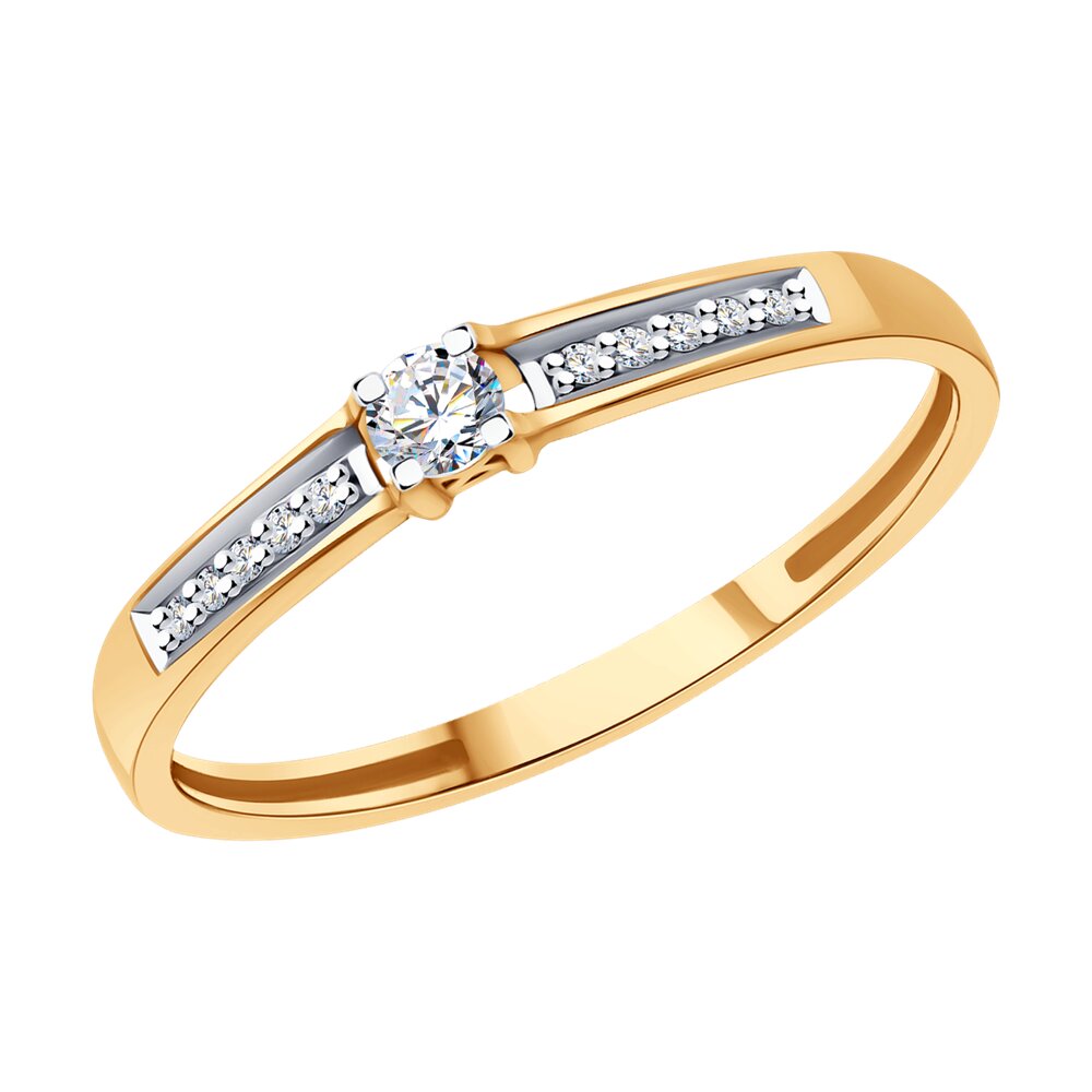 

Кольцо помолвочное из красного золота с бриллиантом р. , Diamant 51-210-01760-1, 51-210-01760-1