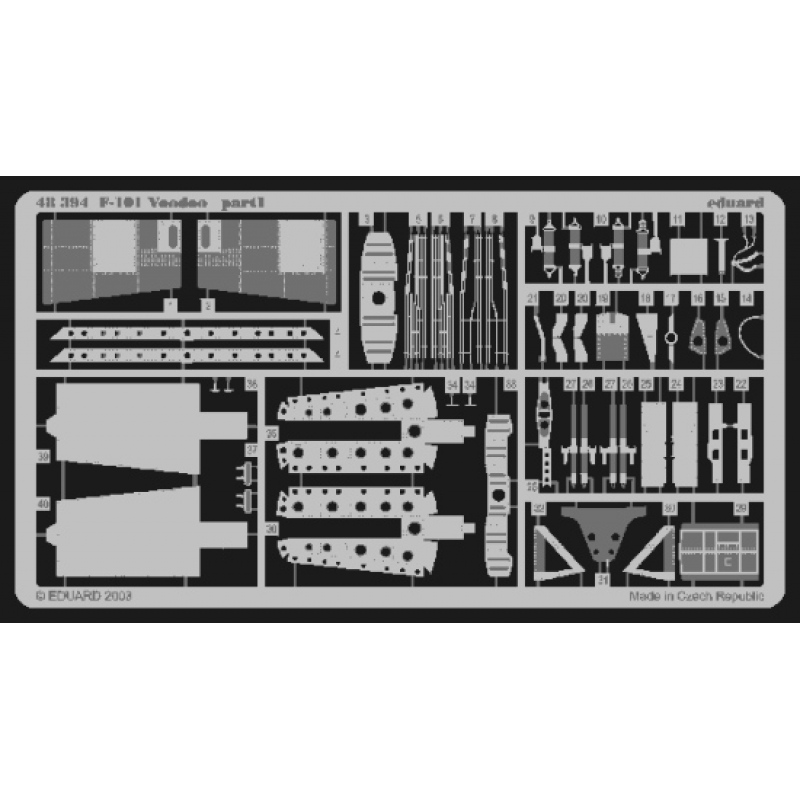 

Фототравление Eduard 48394 F-101 1/48, Однотонный
