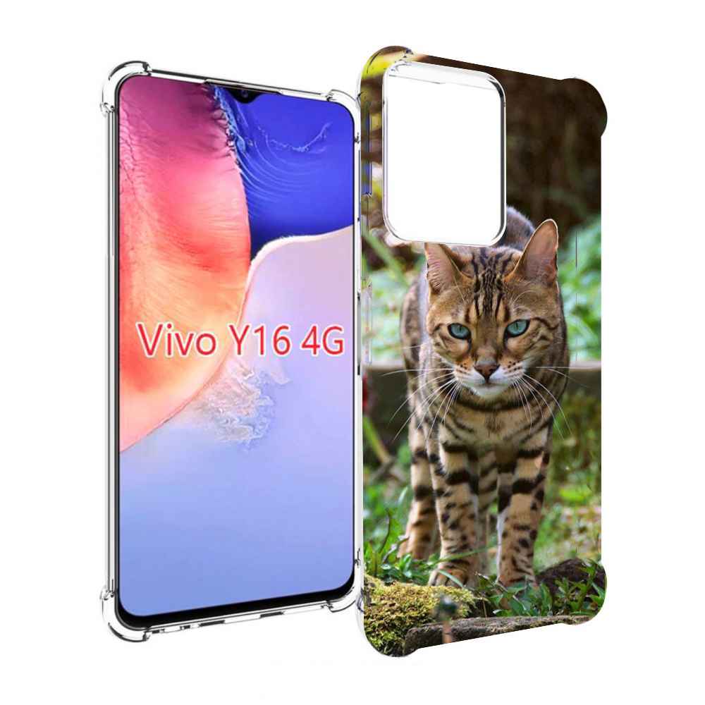 

Чехол MyPads порода кошка бенгальская для Vivo Y16 4G/ Vivo Y02S, Прозрачный, Tocco