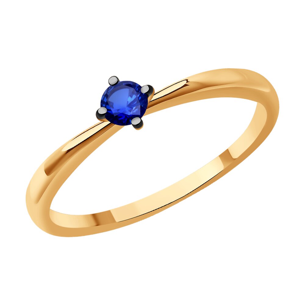 

Кольцо из красного золота с сапфиром р.  Diamant 51-210-01714-4, 51-210-01714-4