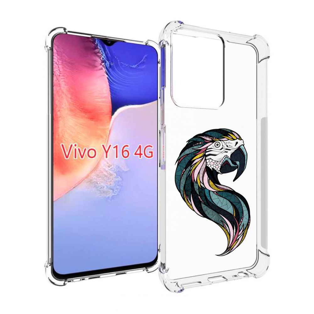 

Чехол MyPads полупопугай для Vivo Y16 4G/ Vivo Y02S, Прозрачный, Tocco