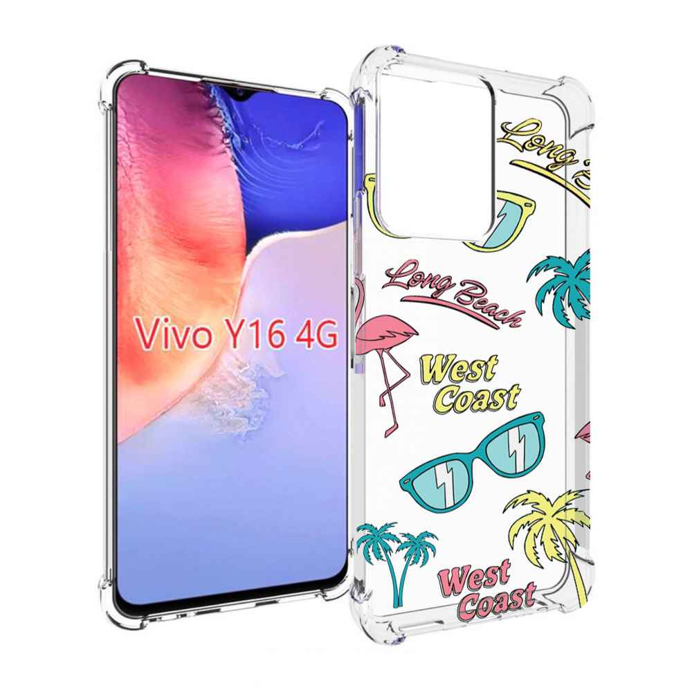

Чехол MyPads пляжные-декорации для Vivo Y16 4G/ Vivo Y02S, Прозрачный, Tocco