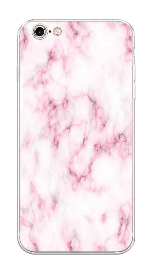 

Чехол на Apple iPhone 6 Plus/6S Plus "Мрамор с розовым", Белый;розовый, 10550-1