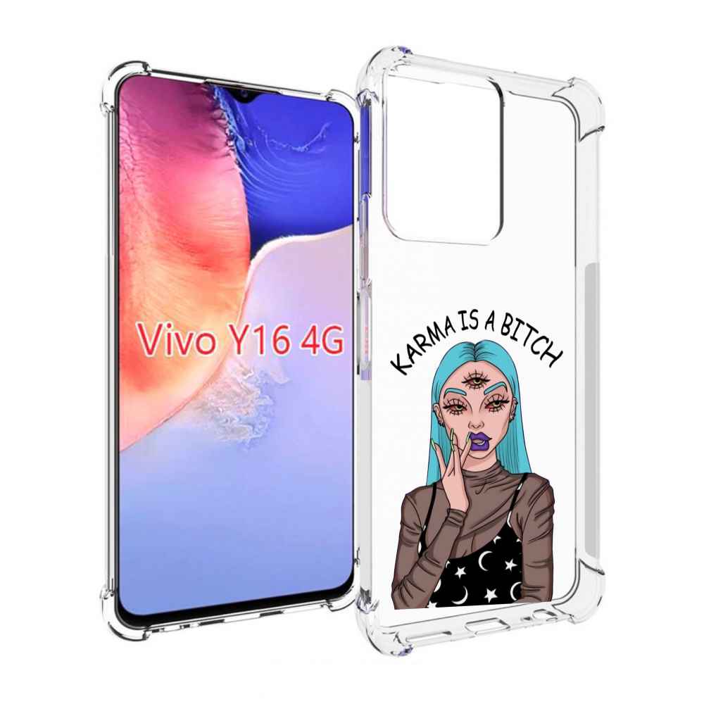 

Чехол MyPads плохая-карма женский для Vivo Y16 4G/ Vivo Y02S, Прозрачный, Tocco