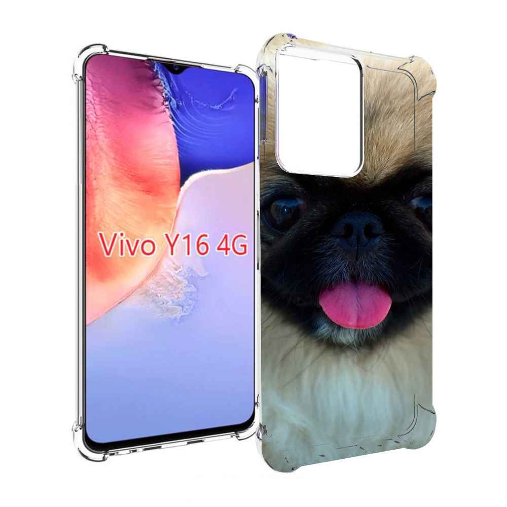 

Чехол MyPads пекинез для Vivo Y16 4G/ Vivo Y02S, Прозрачный, Tocco