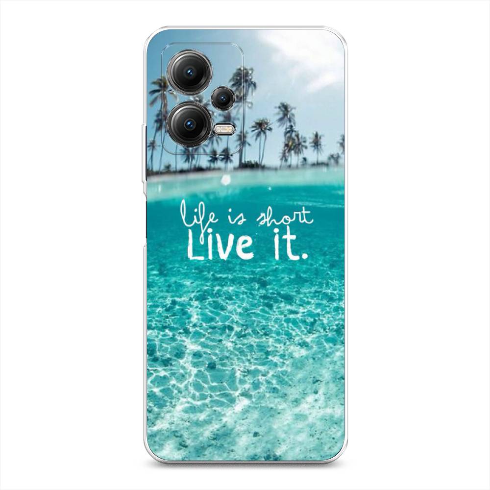 

Чехол Awog на Poco X5 5G "Live it", Розовый, 317950-7
