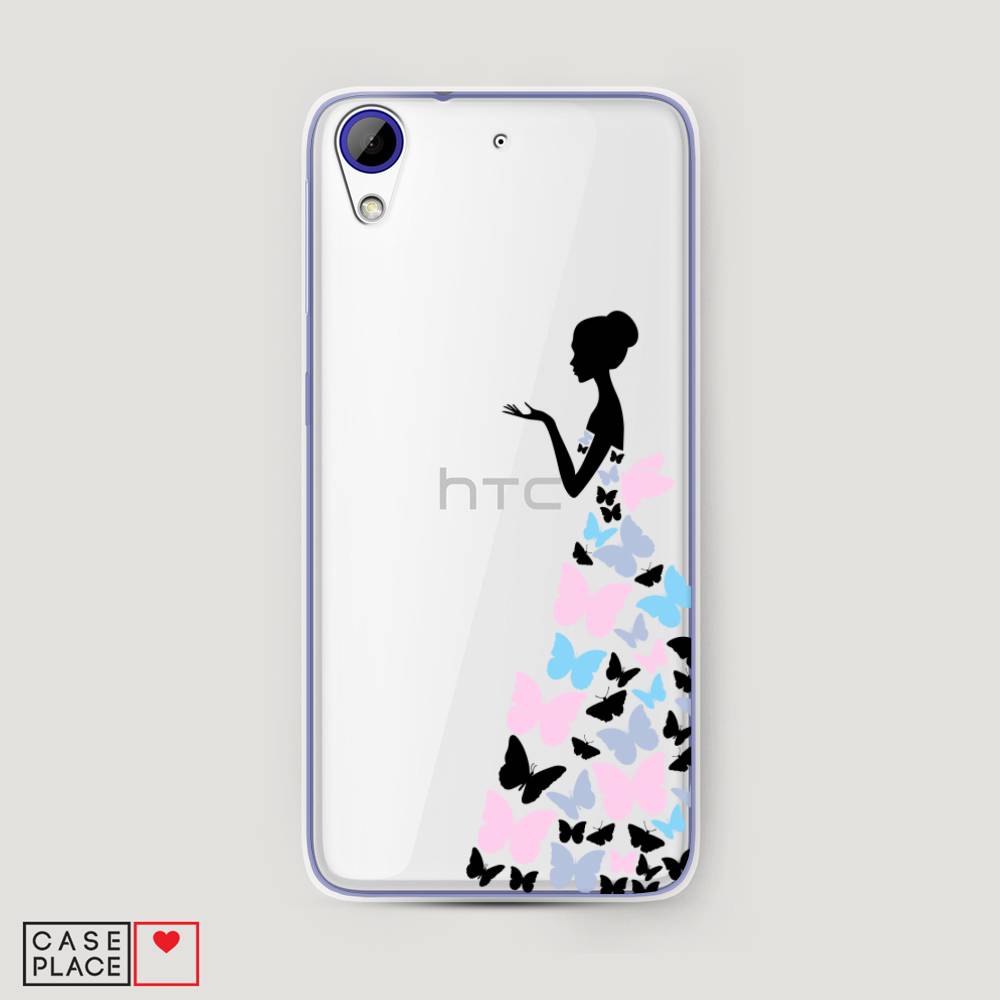 фото Чехол awog "платье из бабочек" для htc desire 628