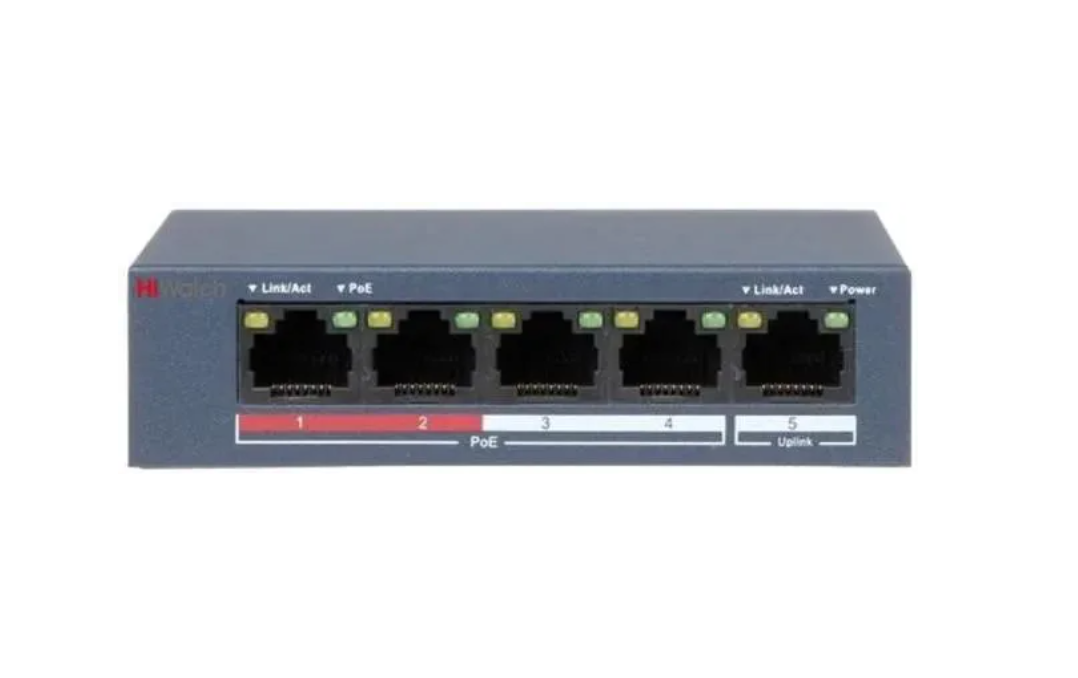 

Коммутатор Hikvision HiWatch DS-S504P синий, HiWatch DS-S504P