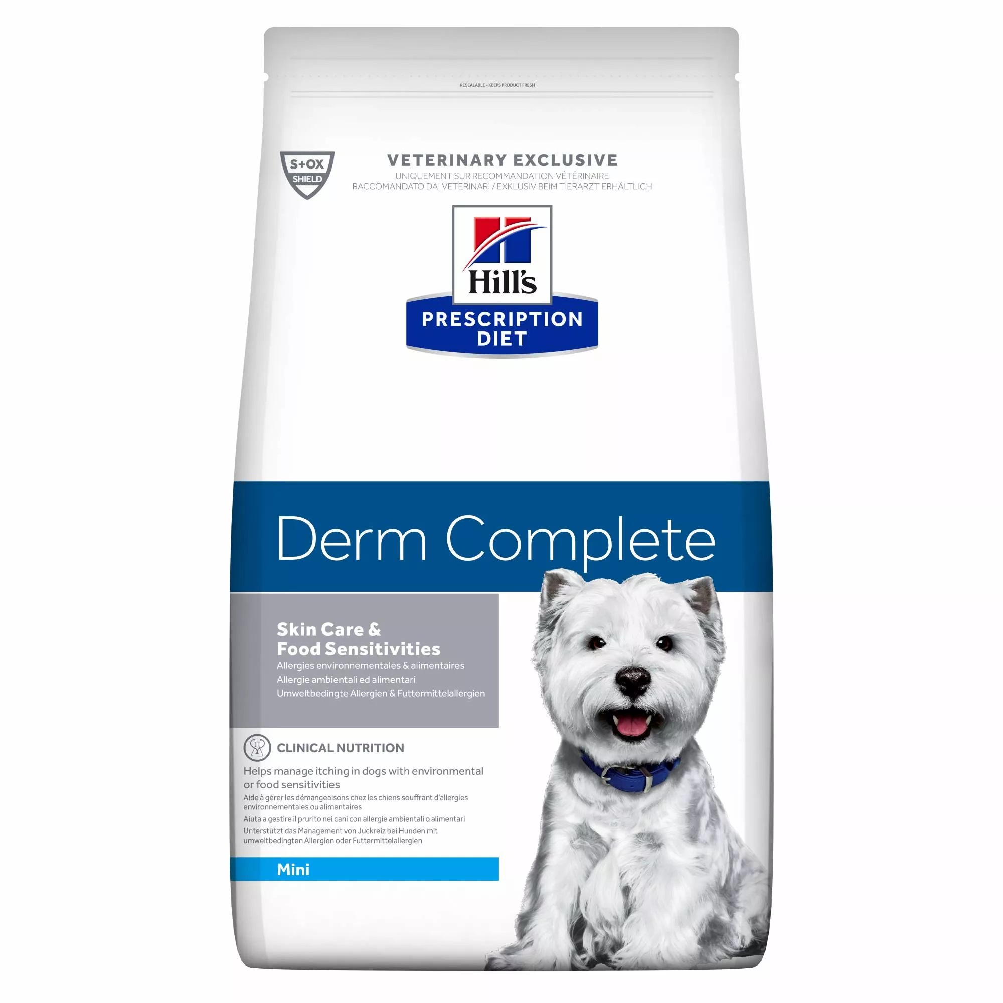 фото Сухой корм для собак hill's prescription diet derm complete mini, без вкуса, 1.53кг