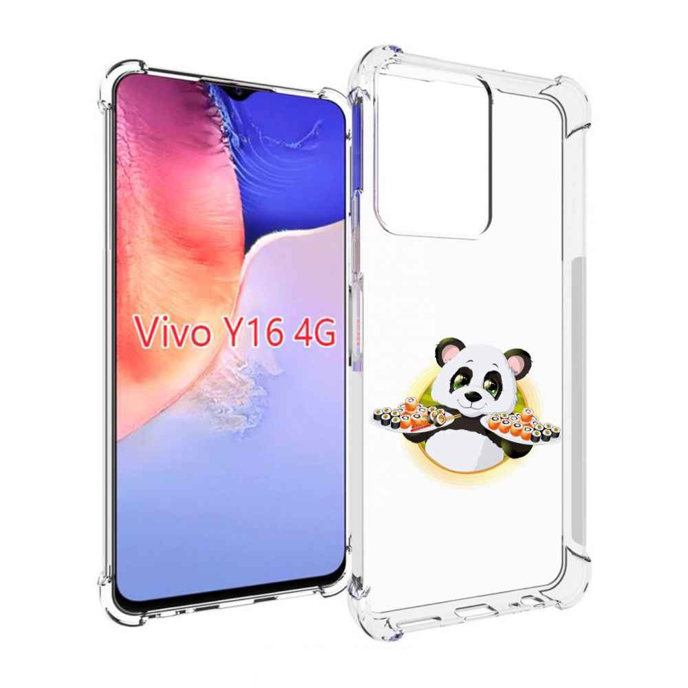 

Чехол MyPads панда-с-суши для Vivo Y16 4G/ Vivo Y02S, Прозрачный, Tocco